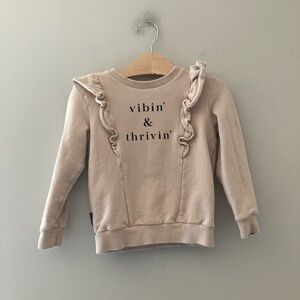 $18 ADD tiny tribe sweatshirt ruffle 6Y Zara Hanna Andersson Mini Boden Baby Gap